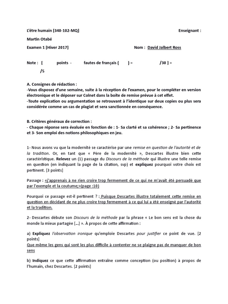 Examen 1 Docx Raison Verite