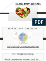 Gizi Seimbang Pada Remaja