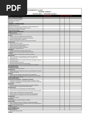 Event Planning Template 