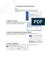 Elementos de La Interfaz de Microsoft Word