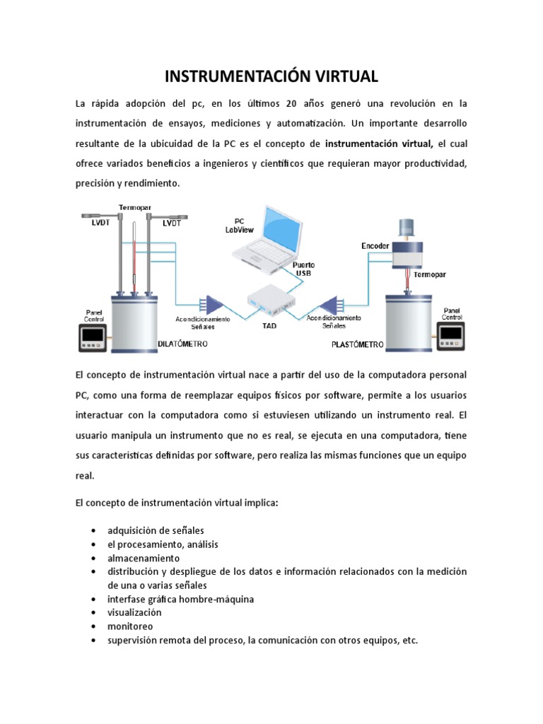 Instrumentación Virtual: Beneficios y Funciones | PDF | Hardware de la ...