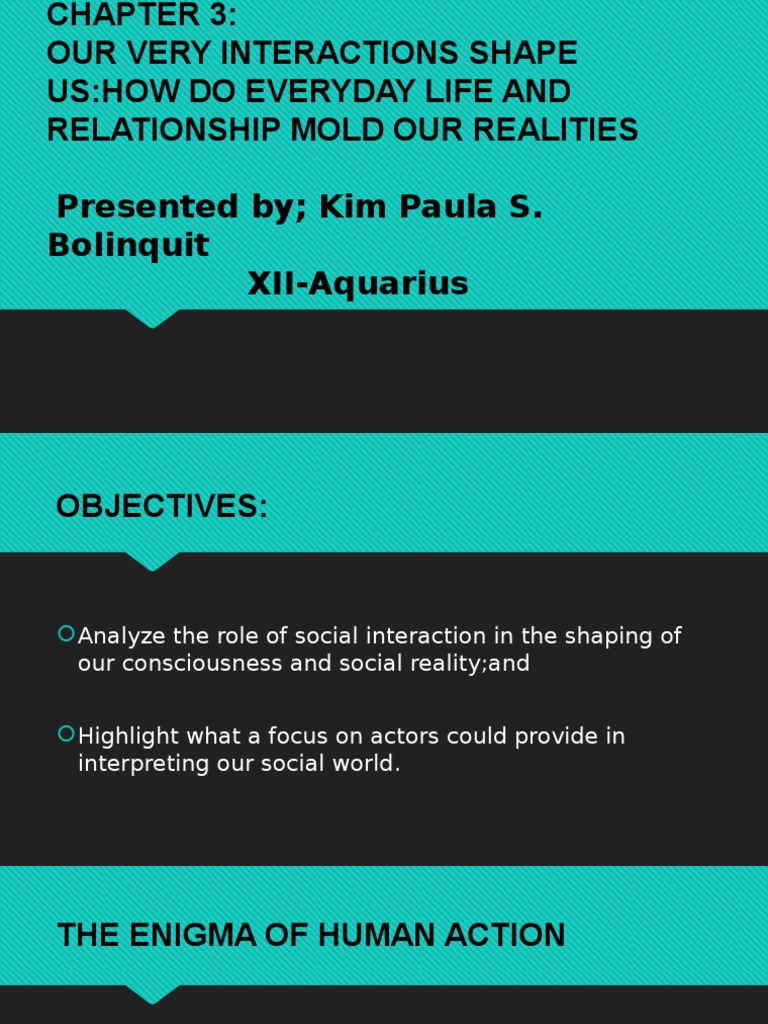 How Everyday Interactions Shape Our Social Realities | PDF ...