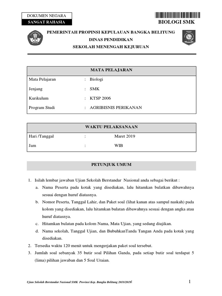Soal Dan Kunci Jawaban Smk Perikanan Guru Galeri