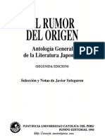 Javier Sologuren-El Rumor Del Origen Antología de La Literatura Japonesa PDF