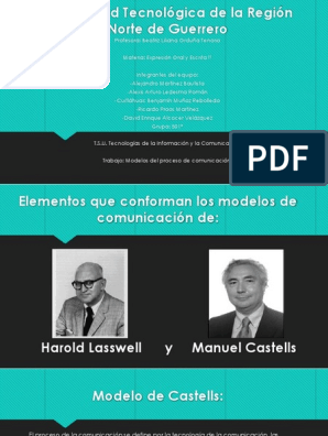 Proceso de Comunicación Castells y Laswell | PDF | Medios de comunicación  en masa | Comunicación