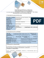 Guía de Actividades y Rúbrica de Evaluación - Pre-Tarea - Concepciones Acerca Del Aprendizaje.