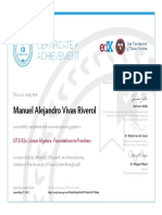 Certificate: Linear Algebra - Foundations To Frontiers