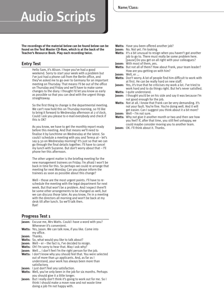 Market Leader Intermediate 3rd Edition Answer Key