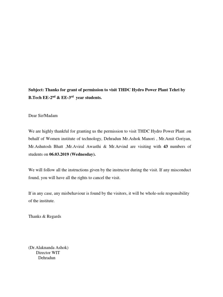 Responsibility Letter | PDF