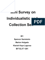 Mini Survey On Individualistic and Collection Self