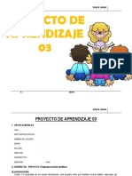 Proyecto de Aprendizaje 3° Mayo - 2015