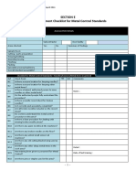 Section E Self Assessment Checklist For Metal Control Standards