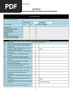 Section E Self Assessment Checklist For Metal Control Standards