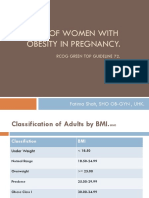 Care of Women With Obesity in Pregnancy