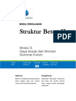 Modul-3-Kekuatan Kolom Pendek Beban Aksial Eksentris, Aksial Dan Momen Nominal Kolom-Dikonversi