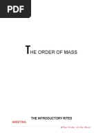 He Order of Mass: The Introductory Rites