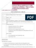 HSE_Platform Lifts (Vertical Lifting Platforms or Lifts for People With Impaired Mobility). Risk of Falls From Height to Employees_workers and Members of the Public