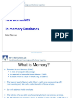 First Derivatives In-Memory Databases: Peter Storeng