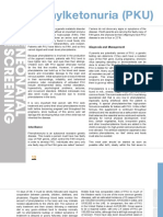 Phenylketonuria (PKU) : Diagnosis and Management