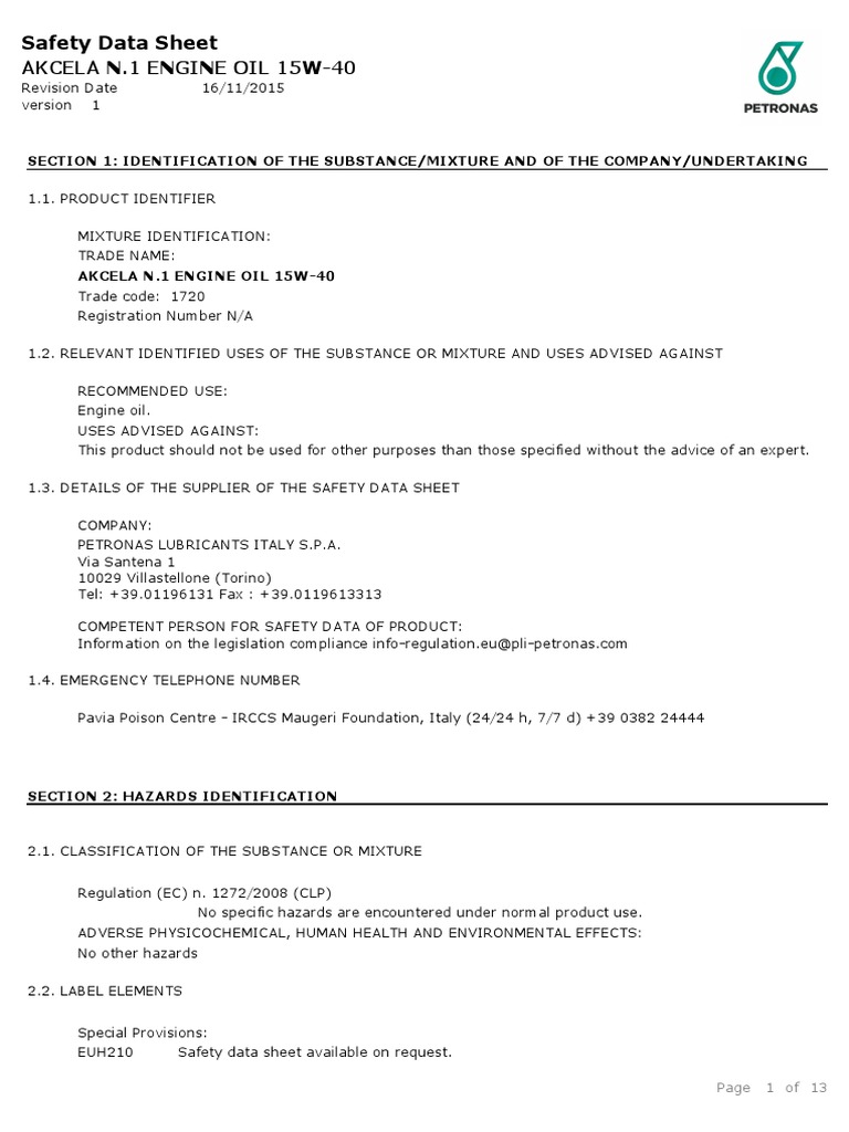 Msds Cat Elc (Extended Life Coolant) Premix 50_50 With Embitterment