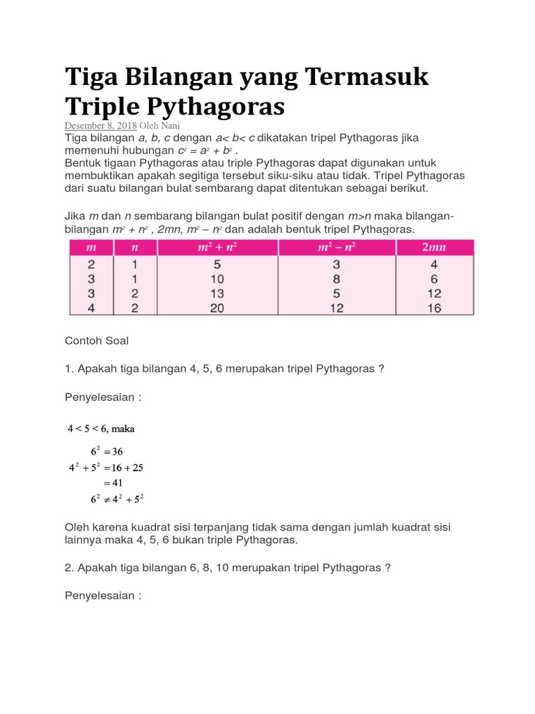 Triple Pythagoras