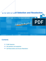 ZTE UMTS Cell Selection and Reselection: - UMTS Radio Network Planning & Optimization Dept