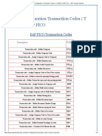 SAP FI Configuration Transaction Codes