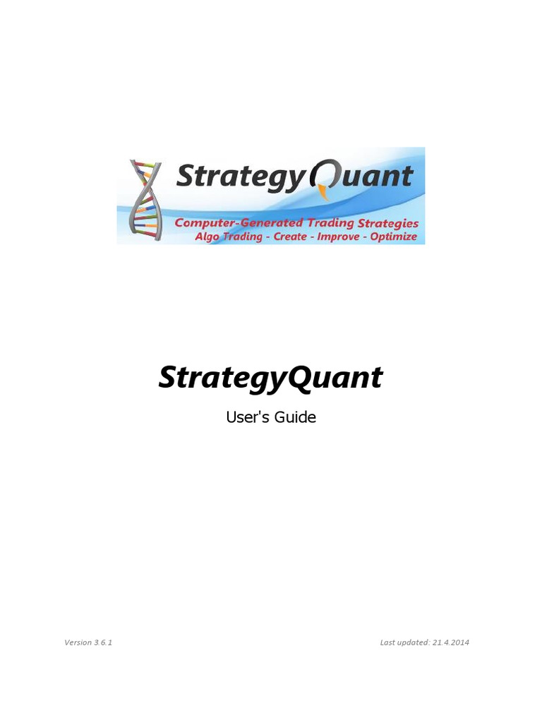 StrategyQuant Help.3.6.1 PDF | PDF | Copyright | License