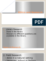 Ethics and Research