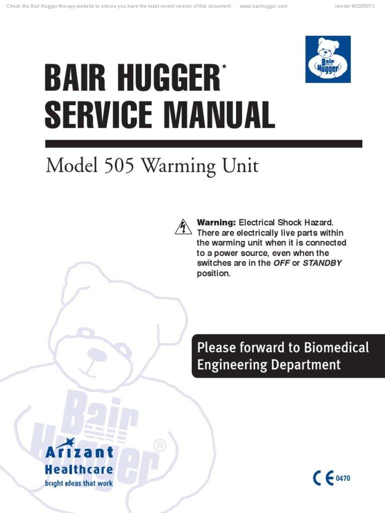Bair Hugger Service Manual Model 505 Warming Unit PDF Thermostat