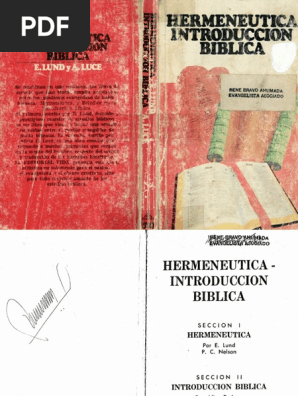 1hermeneutica Introduccion Biblica E Lund A Luce Rep Pdf Pdf