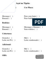 Açaí Na Tigela - 10 Blocos de 50 PDF