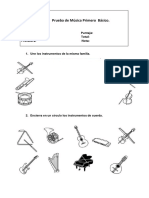 Prueba de Musica Primero Basico