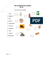 Prueba Diagnòstico Inglés 5º-6º: I. - Read, Look and Write The Correct Number