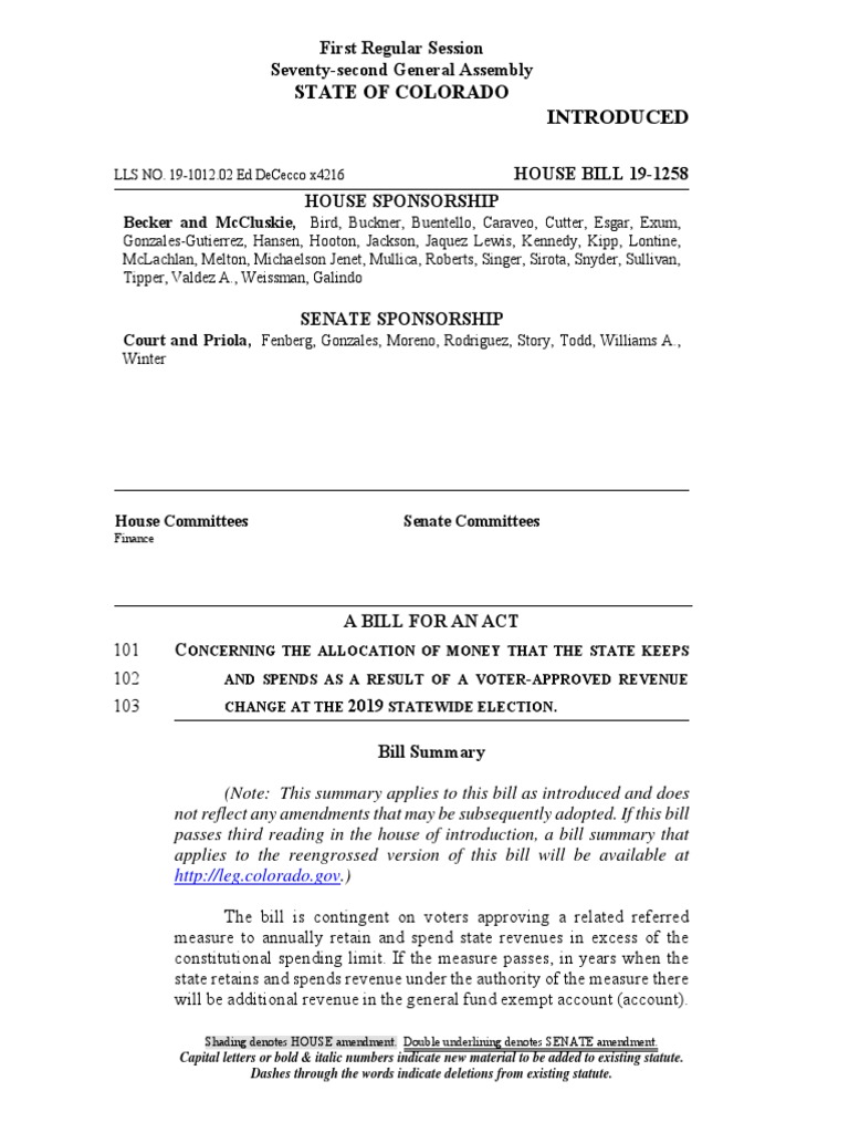 House Bill 19 1258 Fund Accounting Social Institutions Free 30 