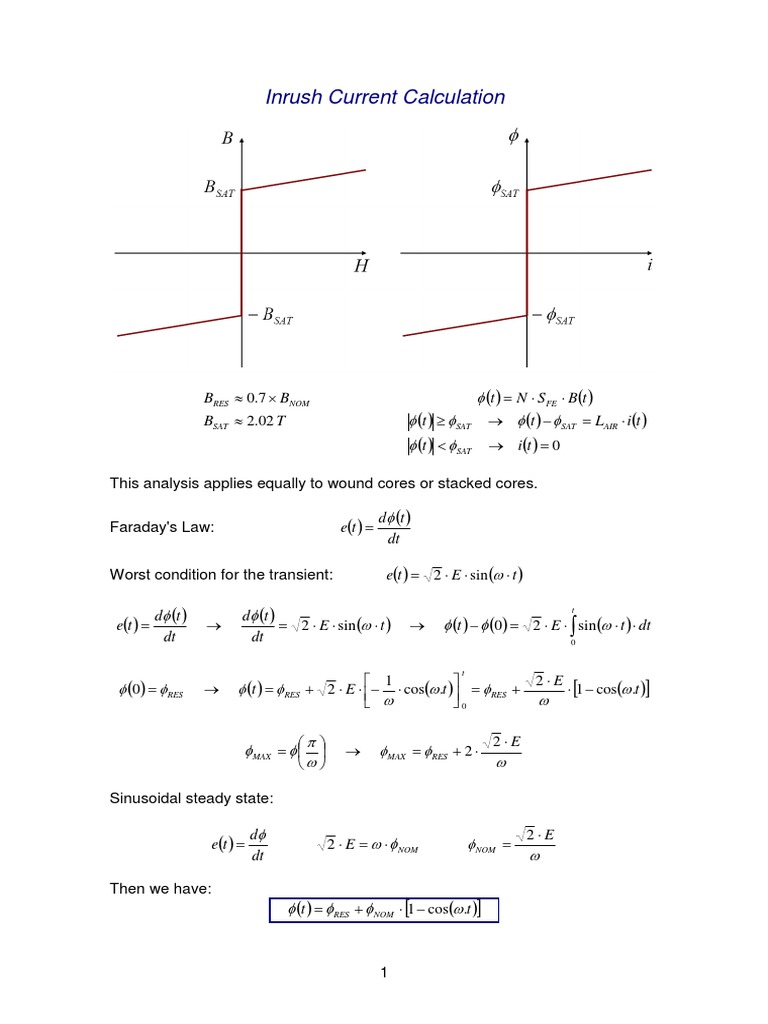02.08 Inrush Current PDF | PDF | Inductor | Inductance