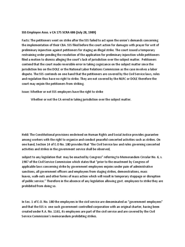 Sss Employees V. Ca 175 Scra 686