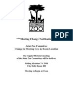 Meeting Change Notice Joint Zoo Ootober2010