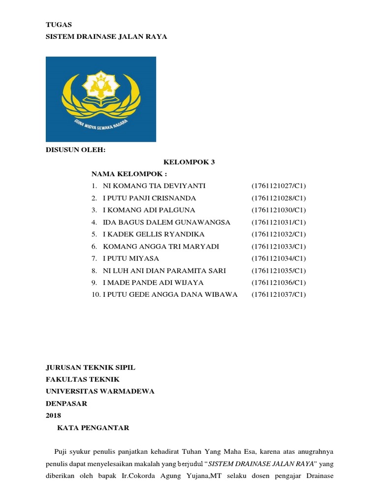 Makalah Drainase Jalan