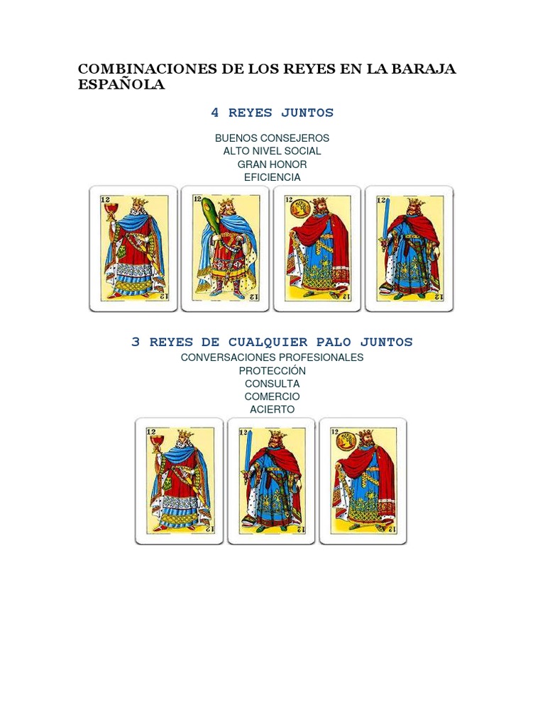 Rey De Espadas Y 4 De Copas