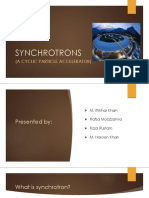 Synchrotrons: (A Cyclic Particle Accelerator)