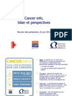 Bilan Cancer Info 22juin2011