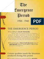 The Emergence Period F