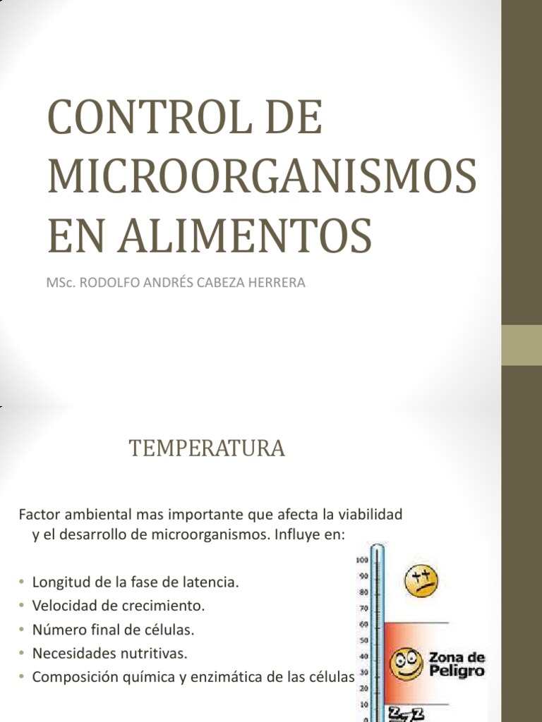 Control de Microorganismos en Alimentos | PDF | Microorganismo | Las ...
