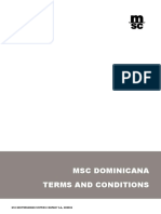 MSC Dominican Republic Terms and Conditions