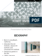 Robert Irwin: Presentation by Kat Zhou