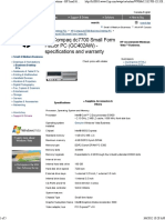 HP Dc7700 Datasheet