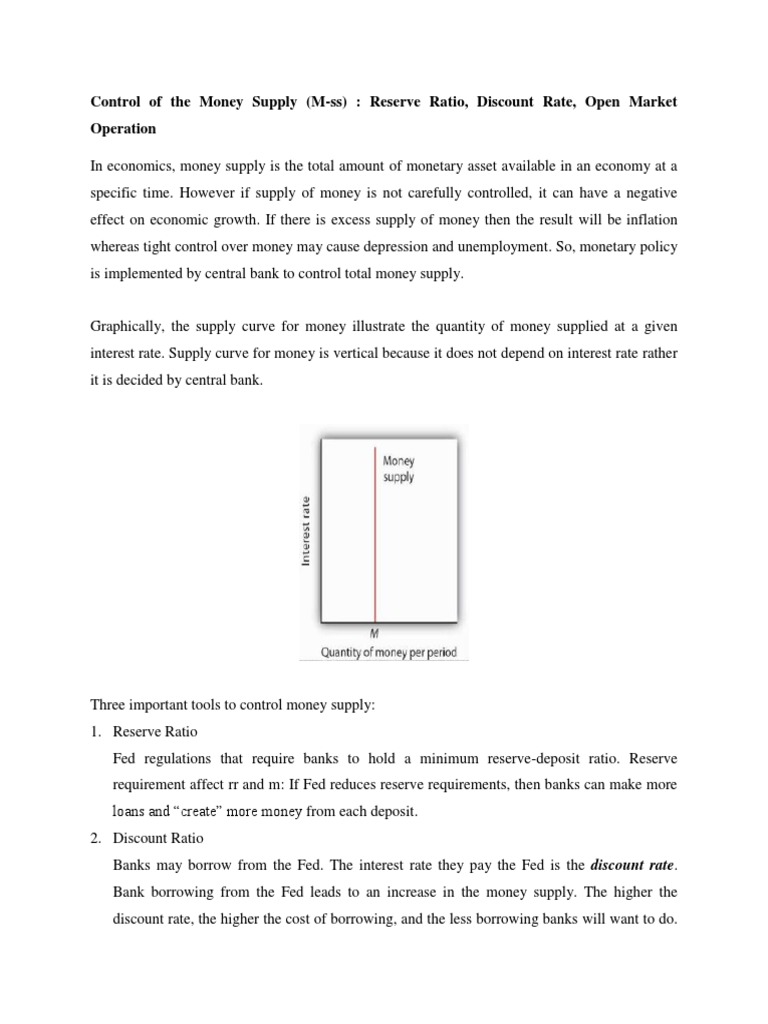 Control Of The Money Supply Pdf Money Supply Interest Rates