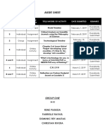 Audit Sheet STS