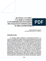 Hipperdinger, 1998 Italianismos de La Mesa Al Lexico PDF